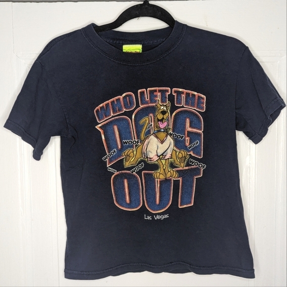 Vintage Scooby Doo Who Let the dog out Tshirt Youth Medium - Picture 1 of 3